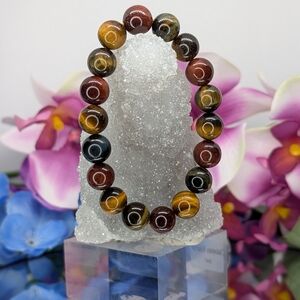 Multicolor Tigers Eye Bracelet-10mm